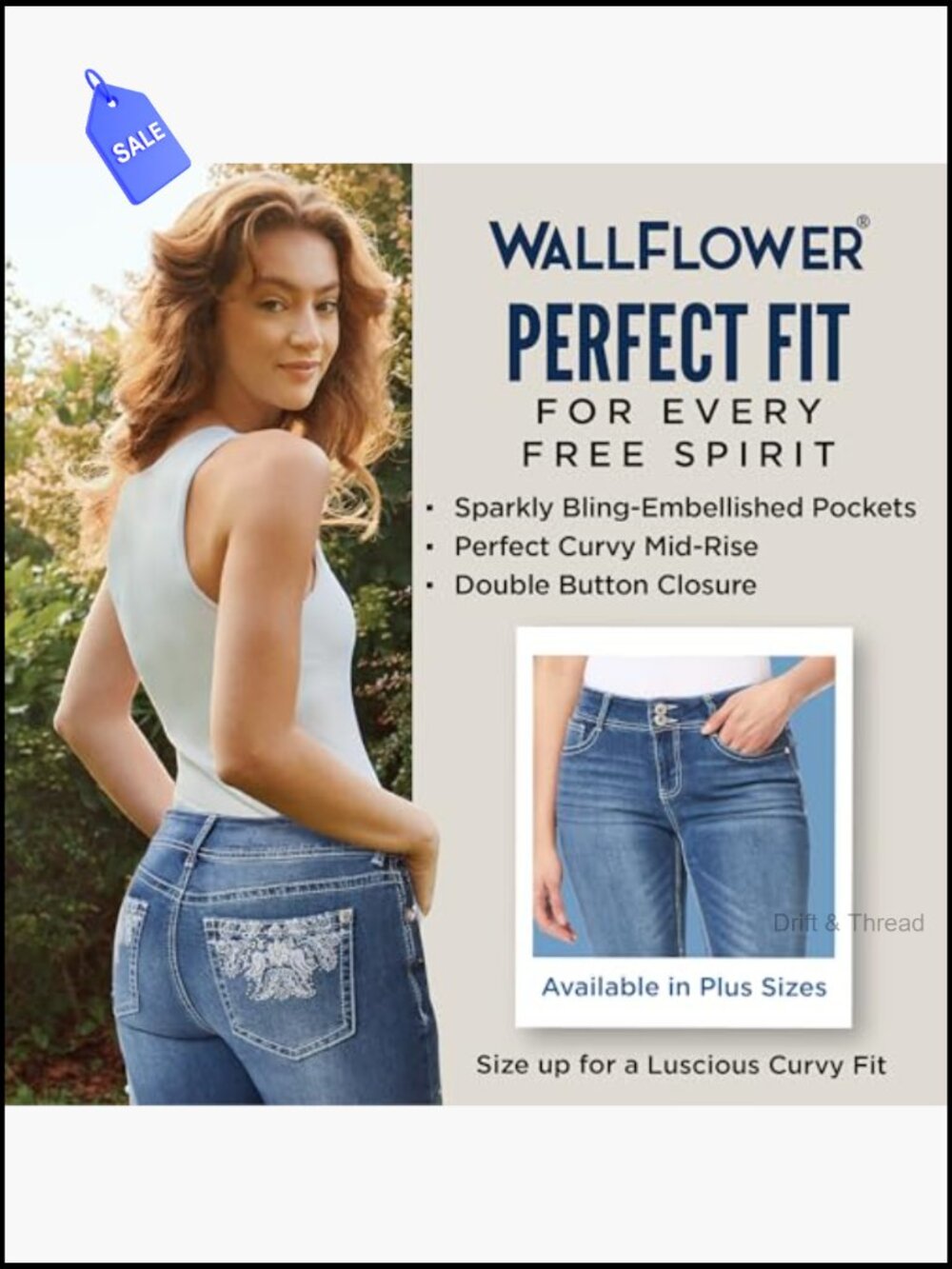 Mid-Rise Crop Skinny Jeans Curvy Fit Insta Stretch Juniors Standard Plus - Picture 5 of 7